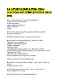 PA NOTARY PUBLIC ACTUAL EXAM QUESTIONS AND COMPLETE STUDY GUIDE 2026&period;&NewLine;&NewLine;