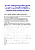 ATI Leadership and Community Health Capstone Post-Assessment&colon; Mastery Exam Actual Exam 2026&sol;2027 &ndash; Complete Questions and Answers with Detailed Rationales &ndash; Pass Guaranteed &ndash; A&plus; Graded