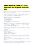 PA NOTARY PUBLIC PRACTICE EXAM QUESTIONS AND DETAILED SOLUTIONS 2026&period;&NewLine;&NewLine;