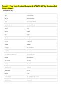 French 1 - Final Exam Practice &lpar;Semester 1&rpar; UPDATED ACTUAL Questions And &NewLine;Correct Answers