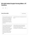 ATI RN Adult Medical-Surgical Nursing Exam Prep &vert; Verified Q&A Study Guide 2026 Latest Update 