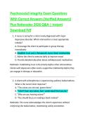 Exam &lpar;elaborations&rpar; Psychosocial Integrity  