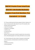 NREMT Practice Exam Actual Exam 2026&sol;2027 with Detailed Rationales &vert; Complete Exam-Style Questions &vert; Pass Guaranteed &ndash; A&plus; Graded&NewLine;&NewLine;