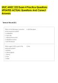 UIUC ANSC 222 Exam 4 Practice Questions &NewLine;UPDATED ACTUAL Questions And Correct &NewLine;Answers 