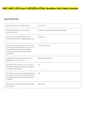 UIUC ANSC 222 Exam 3 UPDATED ACTUAL Questions And Correct Answers