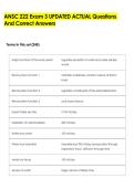 ANSC 222 Exam 3 UPDATED ACTUAL Questions &NewLine;And Correct Answers 