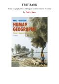 Human Geography&colon; Places and Regions in Global Context&comma; 7th edition &mdash; by Paul L&period; Knox &mdash; Complete Test Bank &lpar;Ch&period; 1-12&rpar;