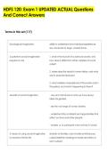 HDFS 120&colon; Exam 1 UPDATED ACTUAL Questions &NewLine;And Correct Answers