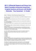 NR 511 Differential Diagnosis and Primary Care&colon; Week 8 Cumulative Assessment Actual Exam 2026&sol;2027 &ndash; Complete Questions and Answers with Detailed Rationales &ndash; Pass Guaranteed &ndash; A&plus; Graded
