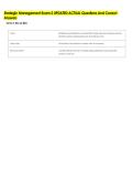 Strategic Management Exam 2 UPDATED ACTUAL Questions And Correct &NewLine;Answers 