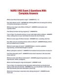 NURS 1062 Exam 2 Questions With Complete Answers