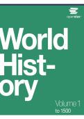 World History Volume 1 Student Answer Guide &lpar;SAG&rpar; &ndash; OpenStax Complete Chapter Solutions