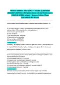 PATIENT SAFETY AND QUALITY NCLEX QUESTIONS 2026&sol;2027 &vert; 60 NCLEX-Style Questions with Verified Answers &vert; QSEN & NCSBN Aligned &vert; Summer Edition &vert; Pass Guaranteed - A&plus; Graded&NewLine;&NewLine;