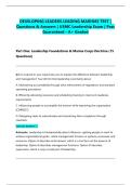DEVELOPING LEADERS LEADING MARINES TEST &vert; Questions & Answers &vert; USMC Leadership Exam &vert; Pass Guaranteed - A&plus; Graded&NewLine;&NewLine;