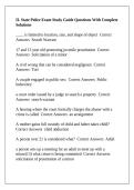 IL State Police Exam Study Guide Questions With Complete Solutions
