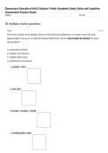 Elementary Education MoCA Subtest I Math Complete Study Guide and Cognitive Assessment Practice Notes
