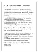 ILETSB Certification Exam FINAL Questions With Complete Solutions