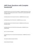 AHFI Exam Questions with Complete Solutions