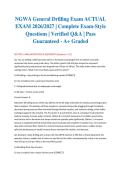 NGWA General Drilling Exam ACTUAL EXAM 2026&sol;2027 &vert; Complete Exam-Style Questions &vert; Verified Q&A &vert; Pass Guaranteed - A&plus; Graded