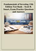 Fundamentals of Investing 13th Edition Test Bank &ndash; Scott B&period; Smart&comma; Exam Practice Questions and Answers