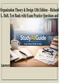 Organization Theory & Design 13th Edition Test Bank &ndash; Richard L&period; Daft&comma; Exam Practice Questions and Answers