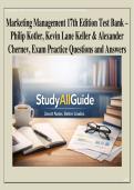Marketing Management 17th Edition Test Bank &ndash; Philip Kotler&comma; Kevin Lane Keller & Alexander Chernev&comma; Exam Practice Questions and Answers