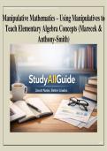 Manipulative Mathematics &ndash; Using Manipulatives to Teach Elementary Algebra Concepts &ndash; Marecek & Anthony-Smith&comma; Teaching Resource and Classroom Practice Guide