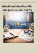 Statistics Instructor Solutions Manual &lpar;ISM&rpar; &ndash; Complete Solutions Guide for Introductory Statistics&comma; Teaching Resource and Step-by-Step Problem Answers