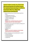 Tactical Combat Casualty Care &lpar;TCCC&rpar; Exam&NewLine;With Actual Questions & Verified Answers&comma;&NewLine;Plus Explained Rationales&sol;Expert Verified For&NewLine;Guaranteed 100&percnt; Pass 2026&sol;Latest&NewLine;Update&sol;Instant Download Pdf