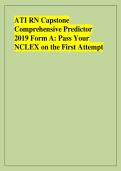 ATI RN Capstone &NewLine;Comprehensive Predictor &NewLine;2019 Form A&colon; Pass Your &NewLine;NCLEX on the First Attempt