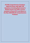 ATI RN Comprehensive Predictor &NewLine;2026 Exit Exam with NGN 180 &NewLine;Questions Including Both Actual & &NewLine;Retake Exams and 100&percnt; Correct &NewLine;Answers to Score 97&percnt; and Above in &NewLine;the New 2026 RN ATI Comprehensive &NewLine;Predictor