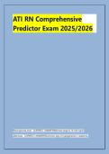 ATI RN Comprehensive &NewLine;Predictor Exam 2025&sol;2026