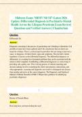Midterm Exam&colon; NR547&sol; NR 547 &lpar;Latest 2026 Update&rpar; Differential Diagnosis in Psychiatric-Mental Health Across the Lifespan Practicum Exam Review&vert; Questions and Verified Answers &vert; Chamberlain