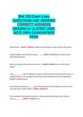 Biol 133 Exam 4 psu QUESTIONS AND VERIFIED CORRECT ANSWERS GRADED A&plus; -LATEST 2026-2027- 100- GUARANTEED PASS&period;docx&NewLine;&NewLine;