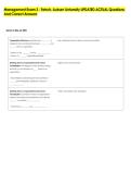 Management Exam 3 - Fetsch&comma; Auburn University UPDATED ACTUAL Questions &NewLine;And Correct Answers