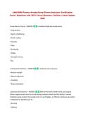 AAAI&sol;ISMA Primary Aerobic&sol;Group Fitness Instructor Certification &NewLine;Exam &vert; Questions with 100&percnt; Correct Answers &vert; Verified &vert; Latest Update &NewLine;2026
