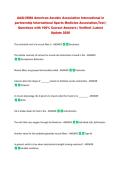 AAAI-ISMA American Aerobic Association International in &NewLine;partnership International Sports Medicine Association&comma;Test &vert; &NewLine;Questions with 100&percnt; Correct Answers &vert; Verified &vert; Latest &NewLine;Update 2026