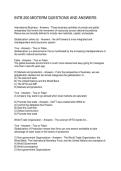 INTB 200 MIDTERM QUESTIONS AND ANSWERS