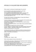 INTB 200 &lpar;76-100&rpar; QUESTIONS AND ANSWERS