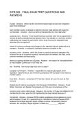 INTB 200 - FINAL EXAM PREP QUESTIONS AND ANSWERS