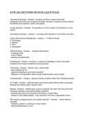 INTB 200 MIDTERM REVIEW QUESTIONS