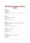 NAFA CAFS Exam Questions and Correct Answers&period;