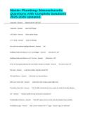 Master Plumbing&colon; Massachusetts Questions with Complete Solutions 2025-2026 Updated&period;&NewLine;&NewLine;
