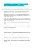 PLUMBING&colon; Journeyman&rsquo;s Exam All Questions with Complete Solved Solutions 2025-2026 Updated&period;