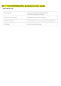 BIO 111 EXAM 2 UPDATED ACTUAL Questions And Correct Answers 