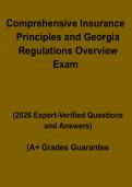 Comprehensive Insurance Principles & Georgia Regulations Overview PDF &vert; Study Guide & Exam Prep