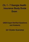 Chapters 1&ndash;7 Georgia Health Insurance Study Guide PDF &vert; Exam Prep & Review Questions