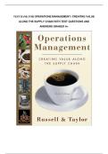 Test bank for Operations Management&colon; Creating Value Along the Supply Chain with test questions and answers graded A&plus;