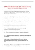 CMMC Exam Questions with 100&percnt; Correct Answers &vert; &NewLine;Latest Version 2026 &vert; Expert Verified