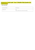 Introduction to Public Health - Exam 1 UPDATED ACTUAL Questions And &NewLine;Correct Answers 